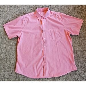 Peter Millar Seaside Collection Short Sleeve Button Down Shirt Mens XL Pink